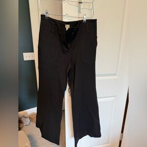 Black wide leg trousers